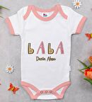 BK Kids Kişiye Özel Pembe Bebek Body Zıbın - Model 61