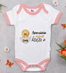 BK Kids Kişiye Özel Pembe Bebek Body Zıbın - Model 80