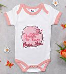 BK Kids Kişiye Özel Pembe Bebek Body Zıbın - Model 86