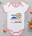 BK Kids Kişiye Özel Pembe Bebek Body Zıbın - Model 93