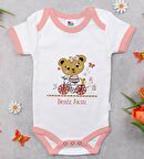 BK Kids Kişiye Özel Pembe Bebek Body Zıbın - Model 137