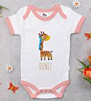 BK Kids Kişiye Özel Pembe Bebek Body Zıbın - Model 149