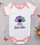 BK Kids Kişiye Özel Pembe Bebek Body Zıbın - Model 192