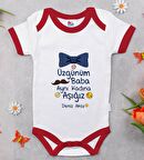 BK Kids Kişiye Özel Aynı Kadına Aşığız Tasarımlı Kırmızı Bebek Body Zıbın-1