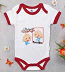 BK Kids Kişiye Özel Babamın Kopyasıyım Tasarımlı Kırmızı Bebek Body Zıbın-1