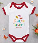 BK Kids Kişiye Özel Bayram Şekeri Tasarımlı Kırmızı Bebek Body Zıbın-1