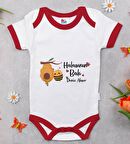 BK Kids Kişiye Özel Halasının Balı Tasarımlı Kırmızı Bebek Body Zıbın-1