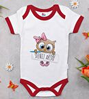 BK Kids Kişiye Özel İsimli Kırmızı Bebek Body Zıbın-46
