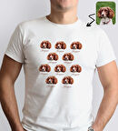 BK Gift Kişiye Özel Evcil Hayvan Tasarımlı Erkek Beyaz Tişört-10, Sevgiliye Hediye, Arkadaşa Hediye, Trend T-Shirt