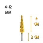Kupa Tyson Çam Panç Kademeli Matkap Ucu - 4-12 mm.