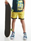 Sarı Erkek Çocuk Gabardin Şort