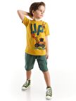 Up Kepçe Erkek Çocuk T-Shirt Şort Takım
