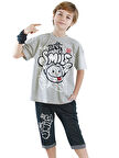 Just Smile Erkek Çocuk T-shirt Kapri Şort Takım