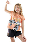 Zebra ve Leo Kız Çocuk T-shirt Şort Takım
