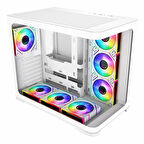 GameBooster Sea View GB-G2852W 750W 80+ Bronz USB 3.2 ARGB ATX Mid Tower Beyaz Kasa