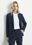 Selen Standart Lacivert Kadın Ceket 25KSL1547