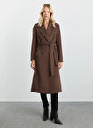 Selen Kahve Kadın Manto 25KSL9532