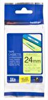 Tonersepeti Brother P-Touch TZE-C51 TZE-TAPE 24 MM Sarı üzerine Siyah Fosforlu Laminasyonlu Etiket