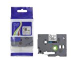 Tonersepeti Brother TZe-M941 18mm Mat Gümüş üzerine Siyah Laminasyonlu Muadil Etiket