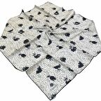 Vissona Tivil Krem Desenli İpek Eşarp 17645-03-01