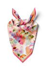 Vissona Çiçek Desenli İpek Bandana