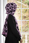LÜKS MEDİNE İPEĞİ LEOPAR DESENLİ PUDRA RENKLİ 75X195 KIRIŞMAZ ŞAL MOSS KREP DİKİŞ TİPİ İTALYAN DİKİŞLİ