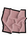 Twill V Desenli Pudra Renkli 90x90 Eşarp (İpek İçermez) Dikim Şekli : El Dikişi