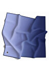 Kristal Degrade Desenli İndigo Renkli 90x90 Eşarp (İpek İçermez) Kenar Dikiş Şekli El Dikişli