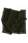 Twill Minik Motifli Geometrik Desenli Haki Renkli 90x90 Eşarp (İpek İçermez) Dikim Şekli : El Dikişi