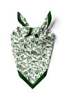 Kadın Garden Desenli Bandana 50x50 Yeşil DG0214-22 Snz
