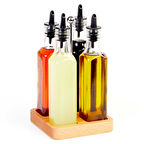 Ahşap Standlı 4'lü Yağdanlık ve Sirkelik Takımı 250 CC