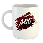 AOG Logo Baskılı Porselen Kupa Bardak #2