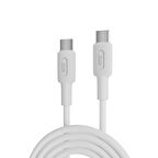 Juo 60W USB Type-C to Type-C Silikon Hızlı Şarj ve Data Kablosu Beyaz 2 Metre
