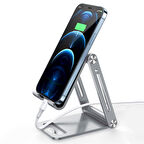 Juo Alüminyum Katlanabilir Metal Masaüstü Telefon Tutucu Standı Gümüş