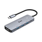 Juo Type-C 5Gbps 100W 4K 60Hz HDMI USB 3.2 Çoklayıcı Hub