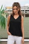 Fashion Friends Rahat Kalıp V Yaka Basic Bluz Bayan BLUZ 26Y0530K1 SİYAH