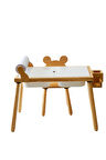 Ahşap Duyusal Çocuk Aktivite Masası+1 Sandalye Seti (Rulo Kağıt Hediyeli)