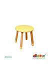 Wood & Joy Doğal Ahşap Renkli Çocuk Tabure (SARI)