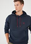 Mavi Logolu Kapüşonlu Lacivert Sweatshirt 065809-29743