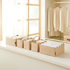 Ocean Home Textile 6'lı Jüt Keten Kumaş Çekmece İçi Düzenleyici Kutu 2 Adet 28 x 28 x 13 / 2 Adet 28 x 13 x 13 / 2 Adet 14 x 14 x 13 cm