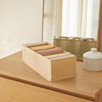 8 Bölmeli Bej Balıksırtı Çekmece Düzenleyici 17 x 41,5 x 12 cm