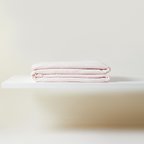 Ocean Home Textile %100 Pamuk Penye Pembe Kalp Nakışlı Çocuk Tek Kişilik Çok Amaçlı Örtü 155 x 215 cm