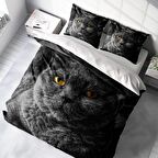 Monohome Batcat 3D Temalı Pamuk Saten Çift Kişilik Nevresim Takımı