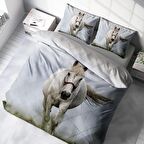 Monohome Horse Hayvan Figürlü Pamuk Saten Çift Kişilik Nevresim Takımı