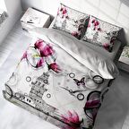 Monohome İstanbul 3D Temalı Pamuk Saten Çift Kişilik Nevresim Takımı