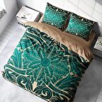 Monohome Osmanlı 4 3D Temalı Pamuk Saten Çift Kişilik Nevresim Takımı