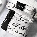 Monohome My Bed Yazılı Pamuk Saten Çift Kişilik Nevresim Takımı