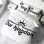 Monohome Kingdom Room Kral Temalı Pamuk Saten Çift Kişilik Nevresim Takımı
