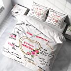 Monohome Anneler Günü I 3D Temalı Pamuk Saten Çift Kişilik Nevresim Takımı