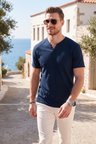 Buratti % 100 Pamuklu V Yaka Slim Fit T Shirt Erkek T SHİRT 5902122